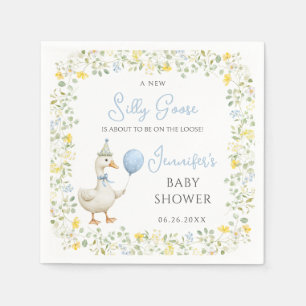 Kleine Alberne Gans auf der Loose Baby Boy Dusche Serviette