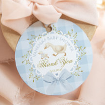 Kleine alberne Gans Blau Baby Shower Danke