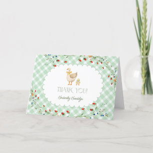 Kleine Alberne Gänsegeschlechtsneutrale Babydusche Dankeskarte