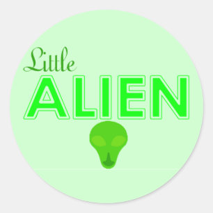 Kleine alien-Aufkleber Runder Aufkleber