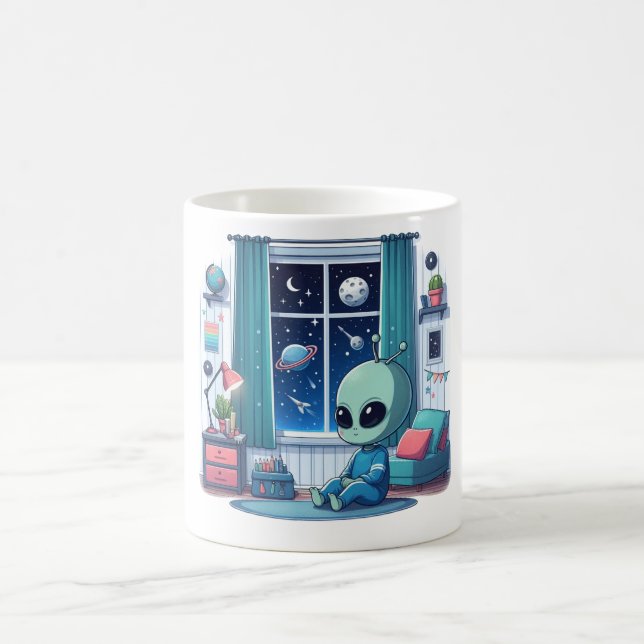 Kleine Alien Kaffeetasse (Mittel)