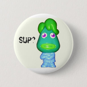 Kleine Alien sagt "Sup?" Button