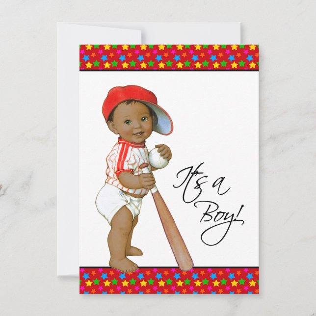 Kleine All Star Baby Boy Dusche Einladung (Vorderseite)