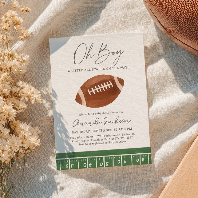 Kleine All Star Football Baby Dusche Einladung (Von Creator hochgeladen)