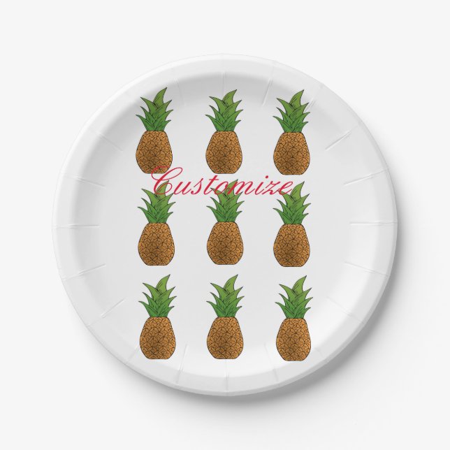 Kleine Ananas Thunder_Cove Pappteller (Vorderseite)