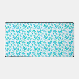 Kleine Aquamarine Vögel Schreibtischunterlage