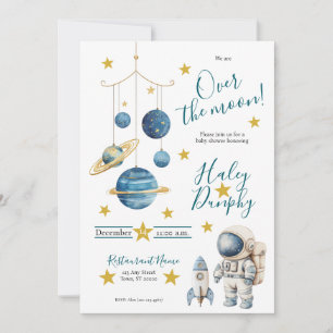 Kleine Astronaut Baby Shower Einladung