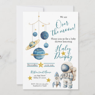 Kleine Astronaut Baby Shower Einladung