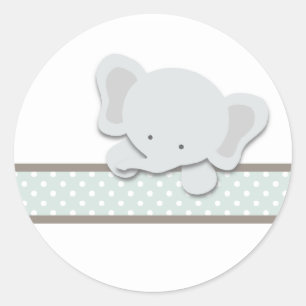 Kleine Aufkleber des Elefant-{aquamarines}  