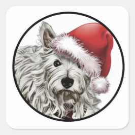Kleine Aufkleber mit Quadrat _ Koji Santa