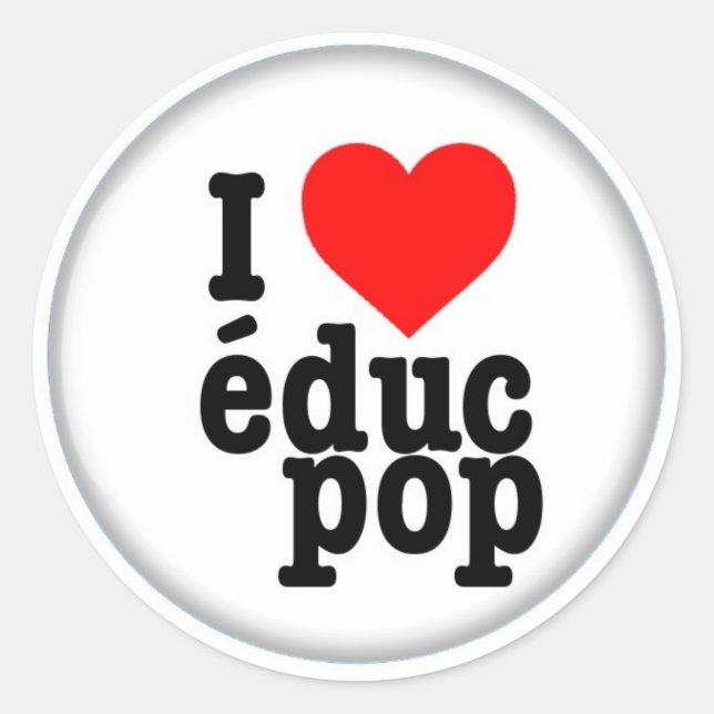 Kleine Aufkleber / Stickers I love educ pop (Vorderseite)