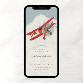 Kleine Aviator-Babydusche Einladung