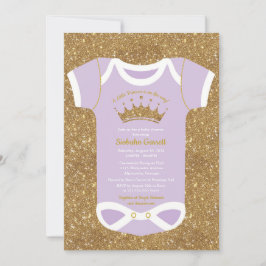 Kleine Baby-Duschen-Einladung Prinzessin-Purple Einladung