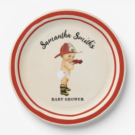 Kleine Baby Firefighter Baby Dusche Pappteller