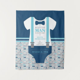 Kleine Babydusche, Navy, Grau Wandteppich