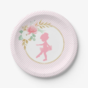 Kleine Ballerina-Geburtstagsfeierplatte Pappteller