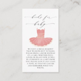 Kleine Ballerina Pink Babyduschbücher für Baby Begleitkarte
