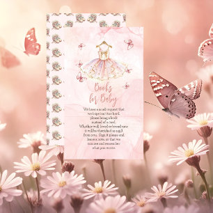Kleine Ballerina Pink Babyduschbücher für Baby Begleitkarte