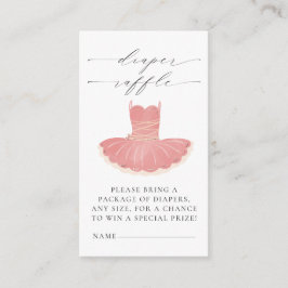 Kleine Ballerina Pink Babydusche Windelwanne Begleitkarte