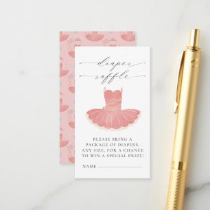 Kleine Ballerina Pink Babydusche Windelwanne Begleitkarte