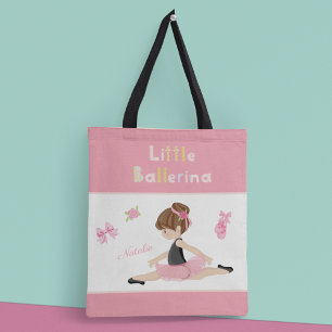 Kleine Ballerina Pink Ballettmädchen Name Tasche