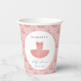 Kleine Ballerina Pink Tutu Babydusche Pappbecher