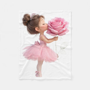 Kleine Ballerina Rosa Rosen-Wurfdecke Fleecedecke