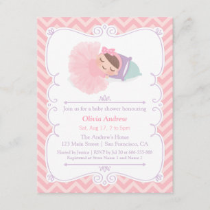 Kleine Ballerina-Tutu-Mädchen-Baby-Party-Einladung Einladung