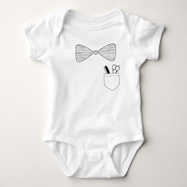 Kleine Barbier Baby Strampler (Vorderseite)