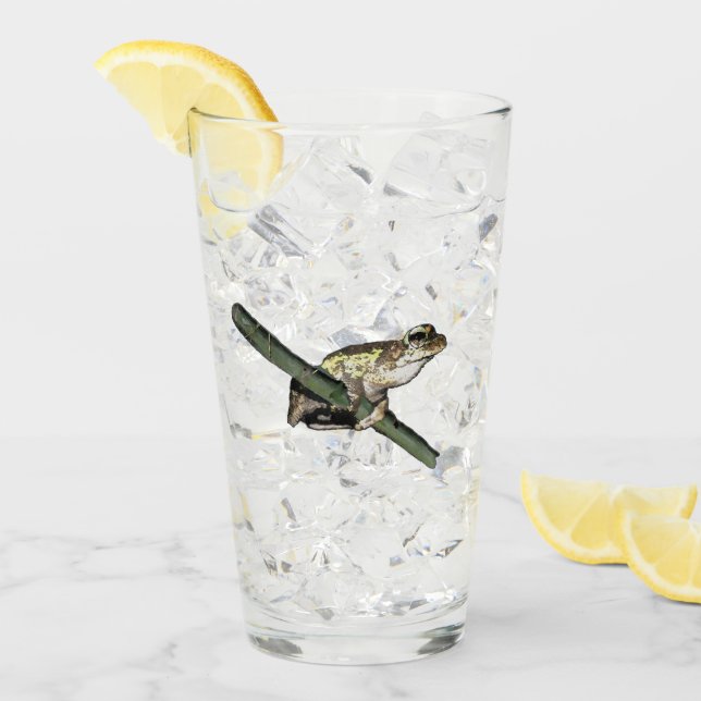 Kleine Baum Frosch Ölfarbe, Bier Glas (Vorderseite Ice)