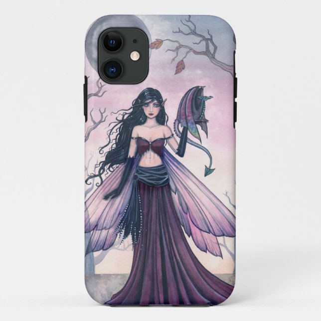 Kleine Bestie Lila Fee und Drachenkunst Case-Mate iPhone Hülle (Rückseite)