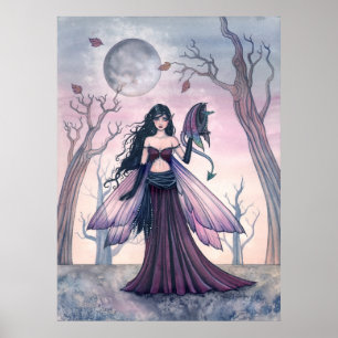 Kleine Bestienfee mit Drachenposter Poster
