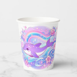 Kleine, bezaubernde Dolphin-Babydusche Pappbecher
