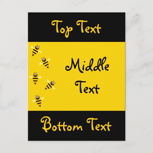 Kleine Bienen Postkarte (Vorderseite)