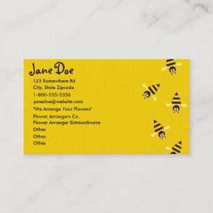 Kleine Bienen-themenorientierte Visitenkarten Visitenkarte