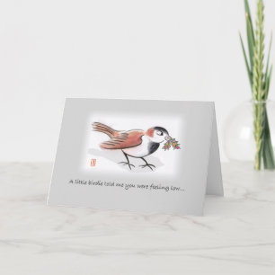 Kleine Birdie Gedanken über deine Karte