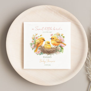 Kleine Birdie Schlüpfen bald Frühlingshaube Serviette