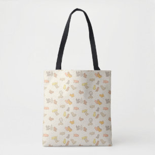 Kleine Birdies und Federn auf beige - Muster. Tasche