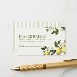 Kleine Birne Thema Babydusche Windelwindeln Begleitkarte