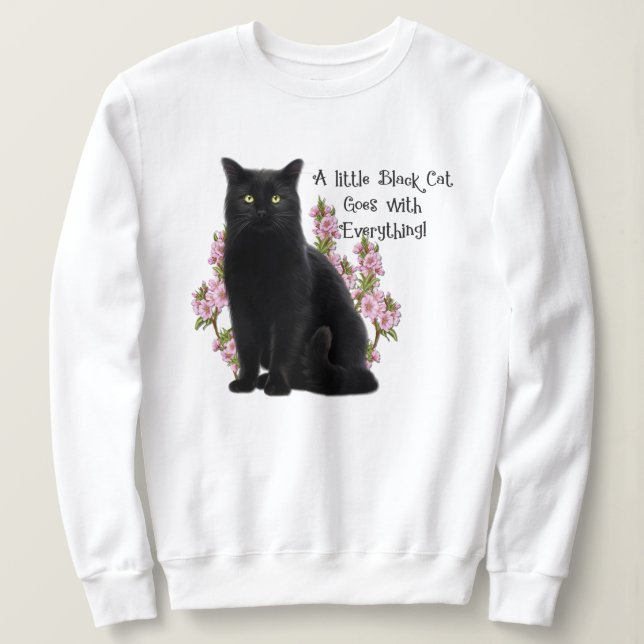 KLEINE BLACK CAT SWEATSHIRT (Design vorne)