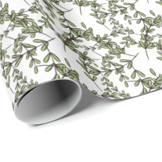 Kleine Blätter auf Twigs Botanischer Garten Geschenkpapier