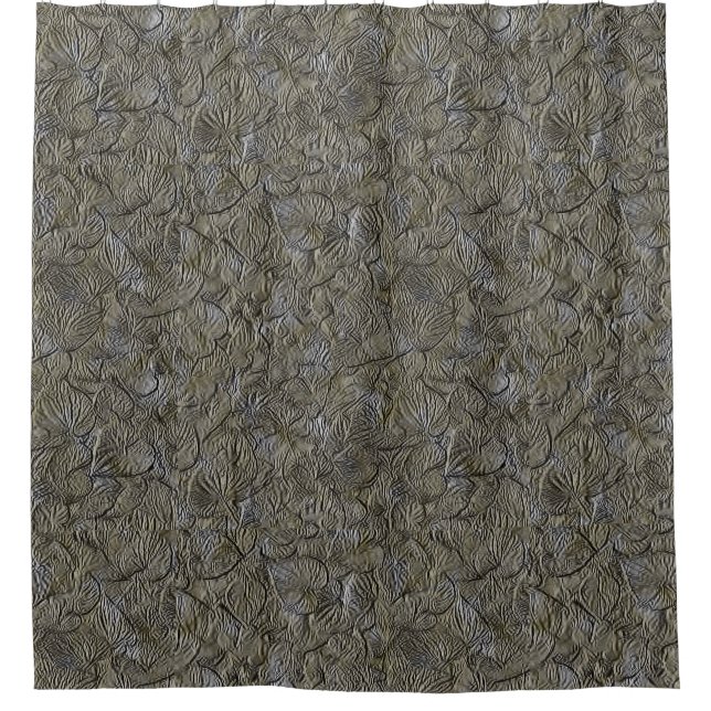 Kleine Blätter Naturkunstmuster Duschvorhang (Vorderseite)