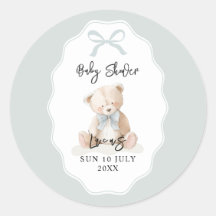 Kleine Blaue Bärchen warten kaum Baby Shower
