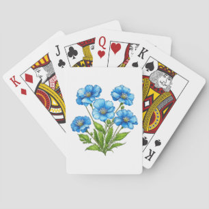 Kleine Blaue Blumen Spielkarten