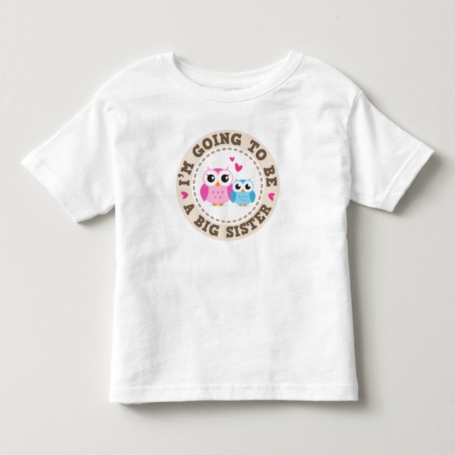 Kleine blaue Brudereule Im gehend, große Schwester Kleinkind T-shirt (Vorderseite)