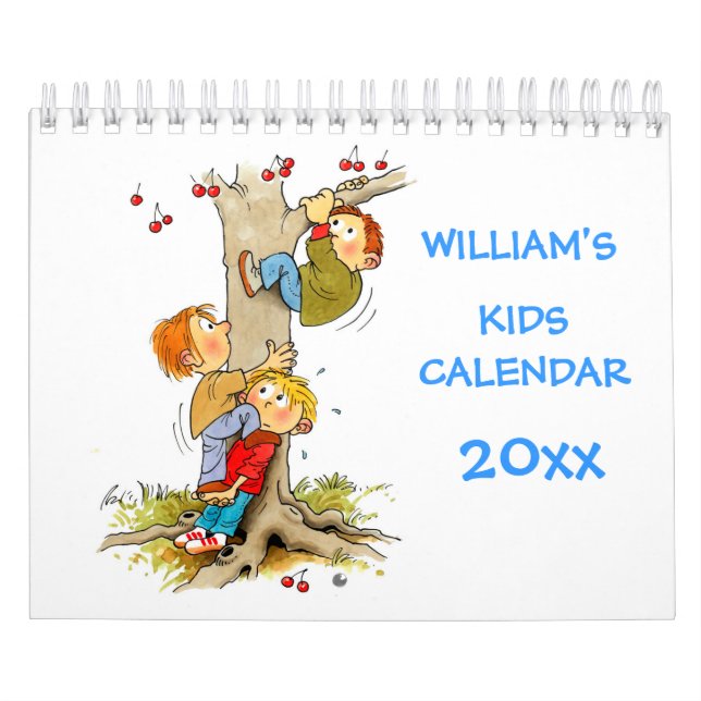Kleine blaue Kinder Kalender Sonnige Kalender für  (Titelbild)