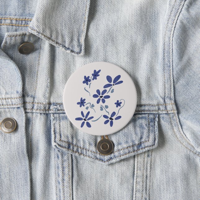 Kleine blaue romantische Blume Button (Beispiel)
