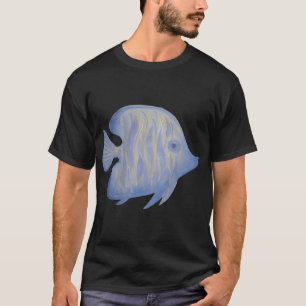 Kleine blaue und goldene tropische Fische T-Shirt