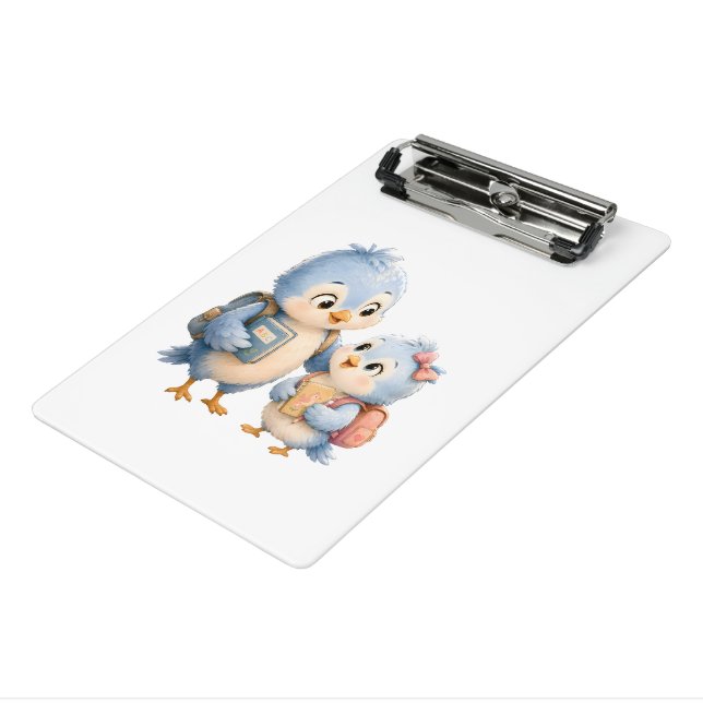 Kleine Blaue Vögel Mini-Clipboard Mini Klemmbrett (Gewinkelt3)