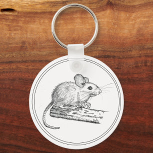 Kleine Bleistiftmaus Schlüsselanhänger